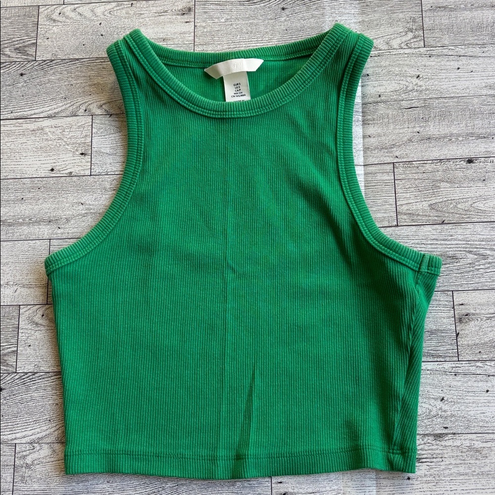 H&M Crop Tank Top green size small‎ perfect for St. Patrick’s Day tailgate